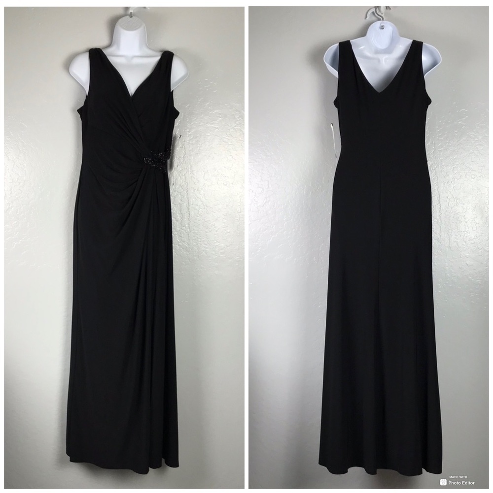 Ralph Lauren Evening Black Gown 12P